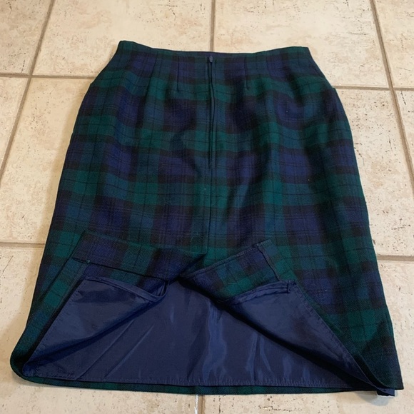 Vintage 70s St Michael Pure Wool Tartan Plaid Kilt Skirt - US 10 - Picture 3 of 9